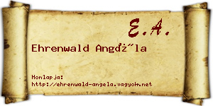 Ehrenwald Angéla névjegykártya